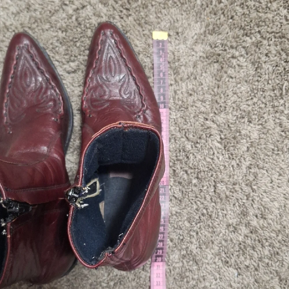 Vintage Laredo Men's Leather Boots - Burgundy - 10D